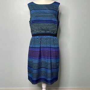 Anne Taylor Loft tank dress.  Size Small.  Geometric print.  Lined.